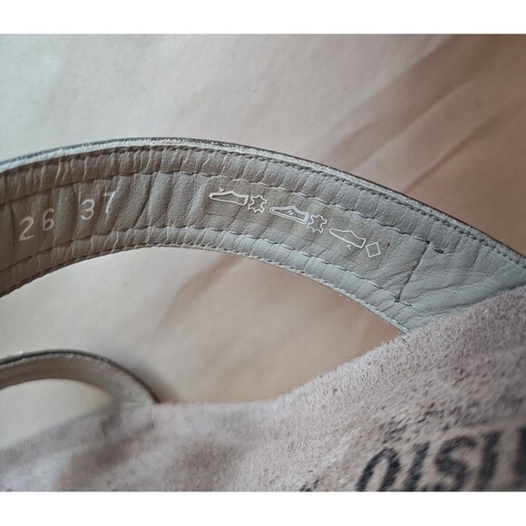 Mephisto Milly Shoes Womens Size 7 Steel Silver Wedge Sandals Rhinestone Straps - Picture 11 of 15